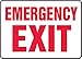 Accuform MADM510VA Aluminum Safety Sign, Legend"Emergency EXIT", 10" Length x 14" Width, Red on White