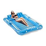 Inflatable Pool Floats Boat for Adults and Kids, Blow Up Tanning Pool Raft Tub with Inflatable Pillow for Family Outdoor, Garden, Backyard Summer Water Party (81' X 53')