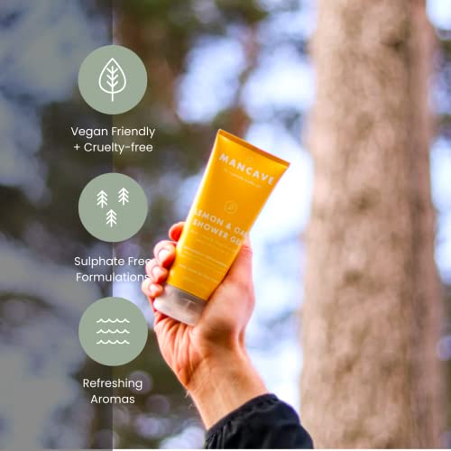 ManCave Shower Set - 200ml Lemon and oak, cedarwood and sea salt - Image 3