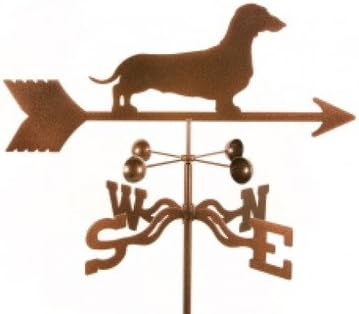 Dachshund Dog Weathervane with Roof Mount