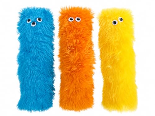 Image of Kipenzi Cat Kicker Toys Pack of 3 | Plush Cat Toys with Catnip Fillable Pocket | Soft Interactive Kicker & Chew Toys for Indoor Kittens and Adult Cats | Lightweight, Safe & Non-Toxic (Fur Kicker)