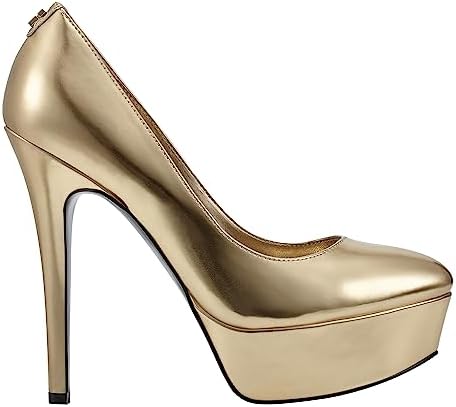 GUESS Women's CADOR Pump, Gold 710, 6 | Image 4