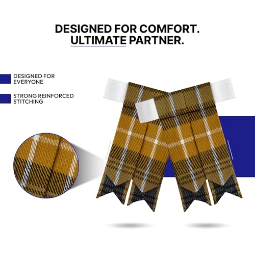 Image of Scottish Tartan Kilt Flashes with Elastic Adjusters