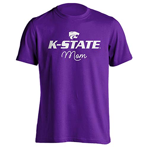 Sport Your Gear Kansas State Wildcats Proud Parent Mom T-Shirt (Purple, L)