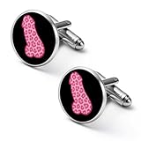 Leopard Penis Men's Cufflinks Tuxedo Shirt Tie Cuff Links for Wedding Business