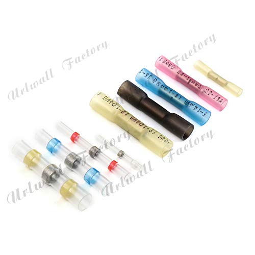 200PCS Thicken Waterproof Heat Shrink Solder Seal Butt Connectors Electrical Wire Cable Soldering Sleeve Crimp Terminals Kit