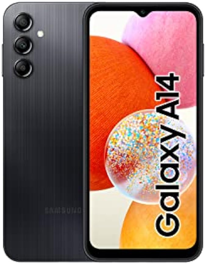 SAMSUNG Galaxy A14 (SM-A145P/DS) Dual SIM,64GB + 4GB, Factory Unlocked GSM, International Version (Fast Car Charger Bundle) - No Warranty - (Black)
