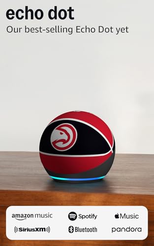 Image of Amazon Echo Dot (newest model) | Officially Licensed NBA Limited-Edition | Atlanta Hawks