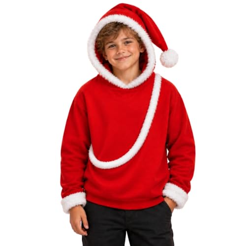 ZRBYWB Christmas Pet Pouch Hoodie Girl Faux Fur Trim Pet Carrying Pullover - image 5