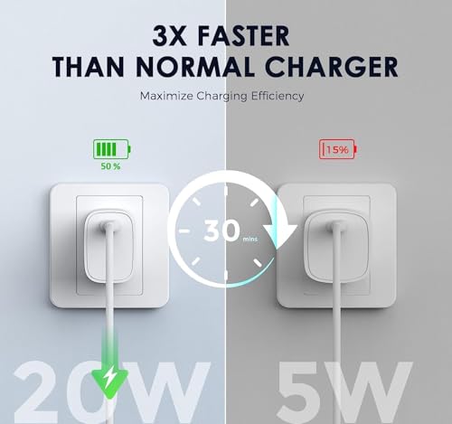 Image of Original 20 Watt Fast Charger USB Type C Adapter with Type C to Lightning Cable for iPhone14 Plus | iPhone 14 Pro | iPhone 13 Pro (Adapter and Cable)