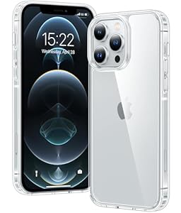 Voyahülle Clear Case for iPhone 12 Pro Max, Ultra Thin, Shockproof TPU Cover, Anti-Yellowing, Crystal Clear, Phone Case for Apple iPhone 12 Pro Max - Clear