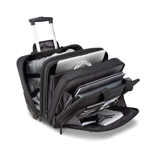 Samsonite® Classic 2-Wheeled Polyester Business Case With 15.6" Laptop Pocket, 9-1/16"H x 16-9/16"W x 13-3/8"D, Black4
