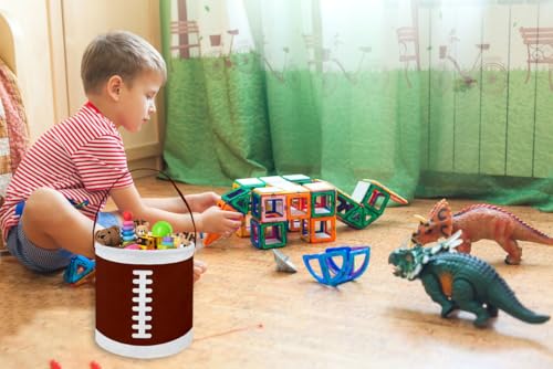 Image of ESSME Kids Football Basket, Easter Gift Basket, Round, Football, Linen & Cotton, Modern