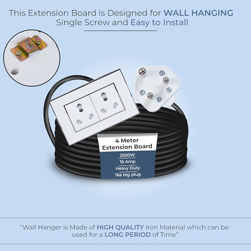 Image of Extension Board Heavy Duty Multi Socket 15A /16A /20A (2500 Watts 16A Big Plug and Two 16A Socket, 4 Meter)