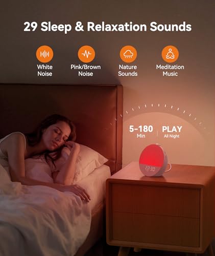 Image of Dreamegg Sunrise 1 Pro, Sunrise Alarm Clock, Sound Machine for Sleep | 29 Sounds, White Noise Machine, Gentle Sunrise Wake-Up, Dimmable Night Light, No App, Adults and Kids, Heavy Sleepers