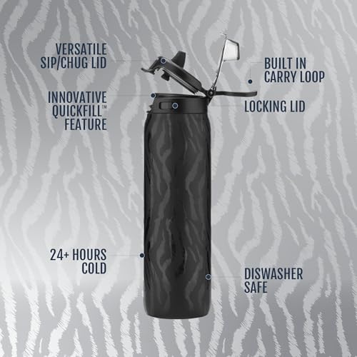 Image of Ello Pop & Fill Insulated Stainless Steel Water Bottle with Quick Fill Lid, Leakproof Locking, Sip or Chug Spout, BPA-Free, Double Wall Vacuum Insulated for Sports, Travel & School- 22oz / 32oz / 40oz