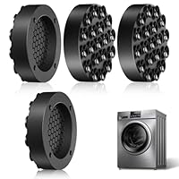 Schwingungsdämpfer Waschmaschine 4er Set – Anti-Vibrationsmatte Universal Waschmaschinenfüße Rutschfeste Silikonunterlage – Geräuschdämpfer & Höhenverstellung für Waschmaschine, Trockner