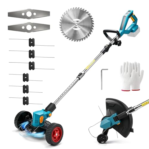 Cordless String Trimmer for Makita 18V Battery (No Battery), Electric Grass Trimmer Lawn Edger with...
