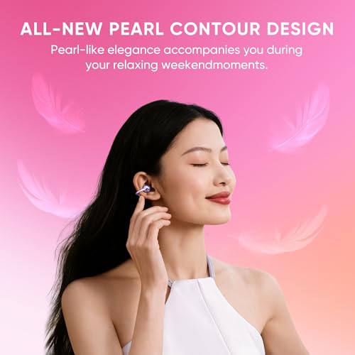 Image of Clip on Earbuds Open Ear Earbuds Wireless Headphones with Mic,66H Play Bluetooth 5.4 Bone Conduction Headphones,Noise Cancelling,IPX5 Waterproof,Secure Fit for Small Ears,Purple