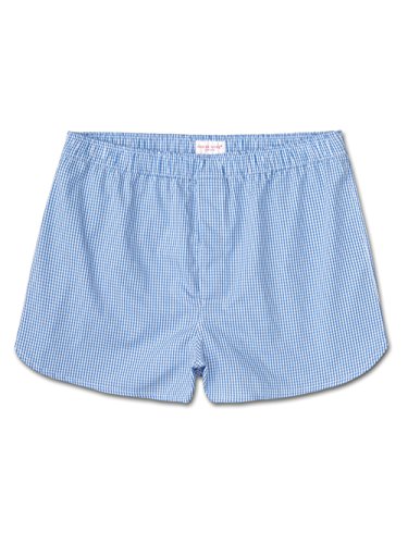 Derek Rose Men's Modern Fit Cotton Boxer Shorts (Gingham 1 Blue, X-Large)