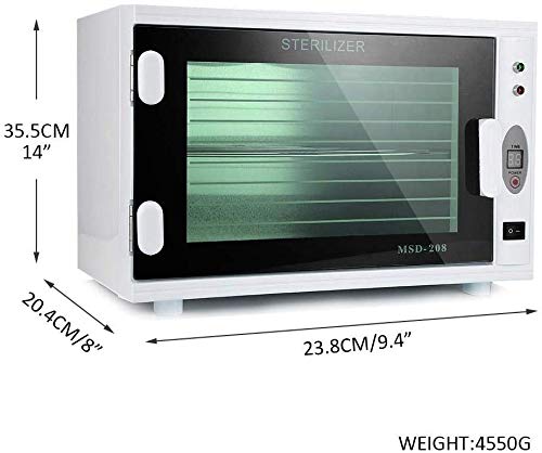 8L UV Ligero Esterilizador Gabinete con Minutero Y LED Monitor Desinfección Caja Manicura Uñas Herramienta Facial Piel Belleza Salón Equipo