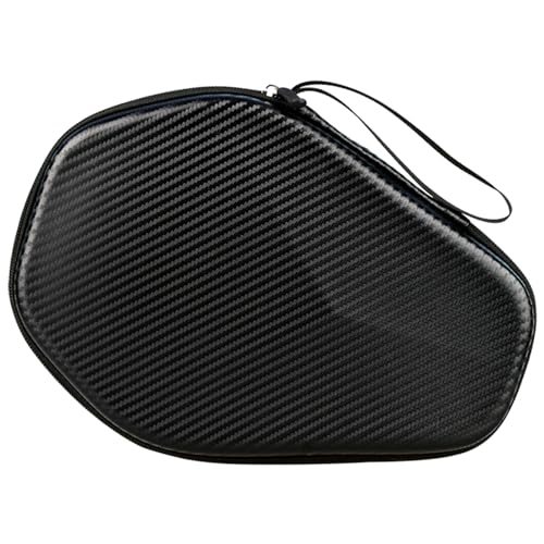 QIEIEI Portable Table Tennis Racket Bag Hexagonal Pingpong Paddle Storage Bag Waterproof Zipper Handbag Holds 2 Rackets