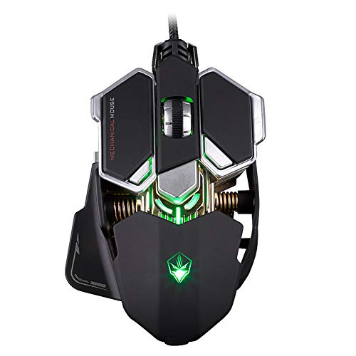 Souris Gaming Gaming Mice Professional Optical Gaming Mouse 9 Buttons 4 Color Light Emitting USB Wired Mouse Mice Macros 800-4000 Adjustable DPI – Image 3