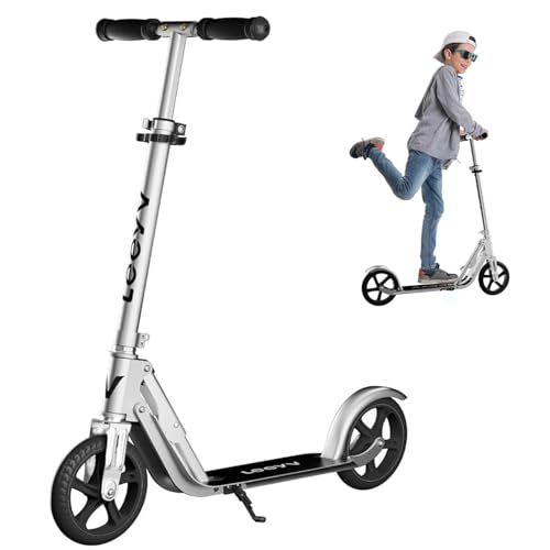 Scooter for Kids 6-12 & Adults | Adjustable Height, Foldable, Lightweight Aluminum Frame | Holds Up to 220lbs | Smooth Ride on Any Terrain