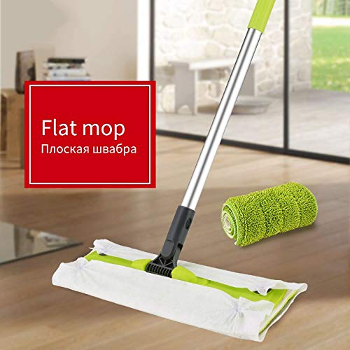 Trapeador para La Limpieza del Hogar Limpieza De 360 Grados Fregona De Madera Piso Ventanas Limpieza De Fregona Plana Cocina En Casa Herramientas Limpias