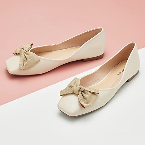 Image of C.Paravano Flats for Women | Ballet Flats | Square Toe | Dressy Casual Shoe