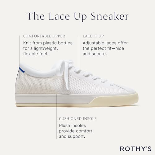 Rothy's The Lace Up Sneaker, Women's, Casual Fashion Shoes, Made from Recycled Plastic Bottles & Machine Washable3