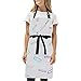 DEZIRO Tablier de Cuisine Irrégulier - Durable - Réglable - avec Poche et Longs Liens