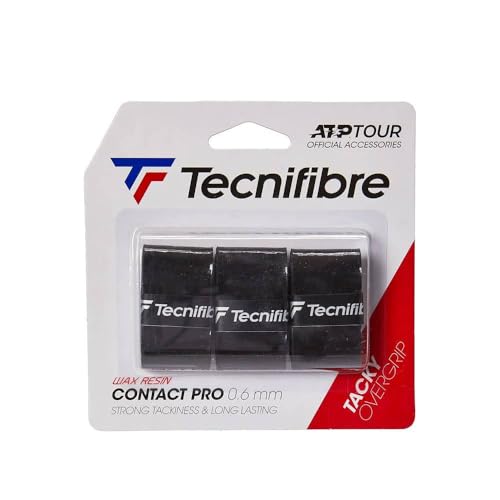 Tecnifibre 3er-Pack Contact Pro Overgrips In Schwarz Tecnifibre 3er-Pack Contact Pro Overgrips In Schwarz