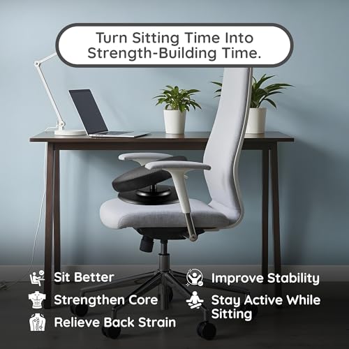 Image of Active Seat Balance Trainer & Core Balance Disc | Portable Chair Posture Corrector for Home or Office | Improve Posture, Core Strength & Stability While Sitting