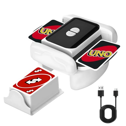 Kartenmischmaschine Elektrisch 3000mAh - spielkarten mischmaschine UNO-kompatibler, Geräuscharmes Mischgerät mit 2 Modi & Spielkartenablage, Für Poker, Texas Hold'em, Blackjack,2-6mm Kartenstärke
