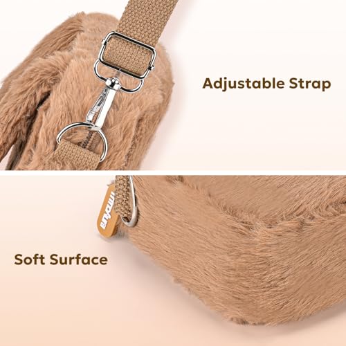 Image of innoAura Switch Lite Case 14-in-1 Accessories Bundle for NS Switch Lite (2019), with Protective Carrying Case, Game Holder, Screen Protector & Cute Thumb Grips, Brown Dog Plush Bag