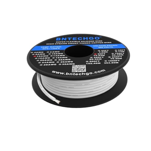 Fil de silicone 12 AWG haute efficacité pour le câblage de modèles réduits et robots