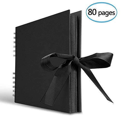 INNOCHEER Scrapbook, 80 Black Pages Scrap Book Photo Album, 11.6 x 8.3 inch