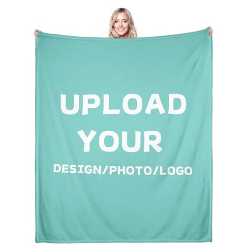 Aizza Beata Custom Blanket with Your Own Design Text Logo Picture...