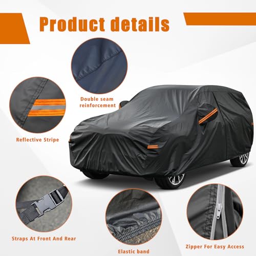 Kayme 7 Layers SUV Car Cover Custom Fit for Lexus RX350 RX 350/RX300/330/350L (2003-2025) Waterproof All Weather for Automobiles, Outdoor Full Cover Rain Sun UV Protection. - Image 5