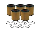 Set 5 Engine Motor Oil Filters For BMW E90 E91 E92 E93 F30 F31 F34 E60 E61 F07 F10 E70 E71 E83 E84