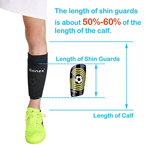 image for Gonex Soccer Shin Guards for Kids Adult, Youth Boys Girls Shin Guards 