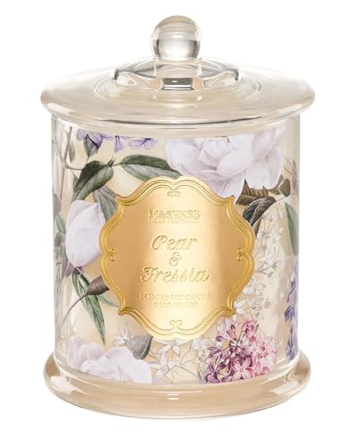 M&SENSE Pear Fressia Scented Candle 12.7oz Stress Relief 2 Wick