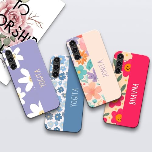 Image of COLORflow Polycarbonate Back Cover Case Compatible With Samsung Galaxy S23 FE 5G | Floral Names Color Customized Back Cover Compatible With Samsung Galaxy S23 FE 5G, Multicolour
