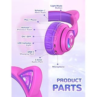 iClever Casque Audio Enfant Bluetooth, Contrôle du Volume réglable 74/85/94dB- Casque pour Enfant avec Microphone pour… - Les Beatles, Paul McCartney, John Lennon, RIngo Starr, George Harrison iClever Casque Audio Enfant Bluetooth, Contrôle du Volume réglable 74/85/94dB- Casque pour Enfant avec Microphone pour… – Image 5