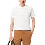 Lacoste Men's Short Sleeve Classic Pique Slim Fit Polo Shirt, White, 6