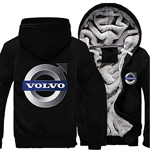 Hombres Espesar Encapuchado Abrigos - Volvo ImpresióN 3D CáLido Cerrar Sudaderas con Capucha Lana Forrado Camisa de Entrenamiento Pull-Over por Juventud Regalo Cover