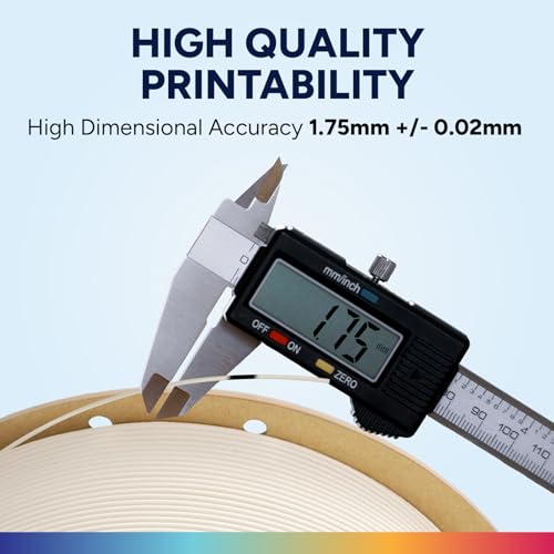 Image of OVERTURE Easy PLA 1.75mm 3D Printer Filament, 1kg PLA Cardboard Spool (2.2lbs), Dimensional Accuracy + /- 0.02mm, Fit Most FDM Printer (Easy Beige)