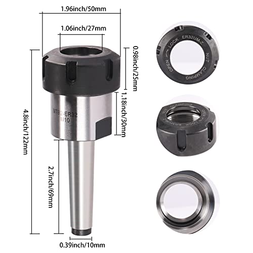 Hozly Mt2 Er32Um M10 Morse Cone Collet Chuck Tooling Holder #TOP3