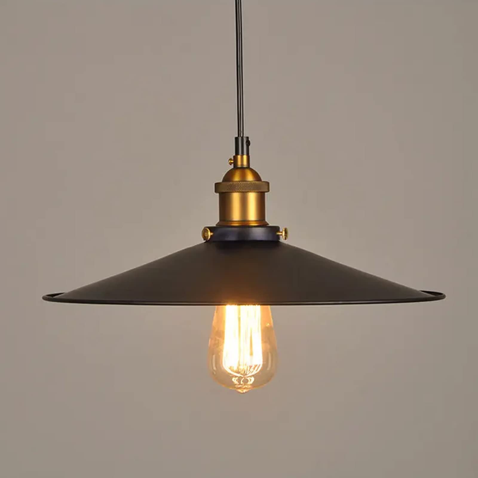 HTRUIYATY 2pcs Industrial Vintage LáMpara Colgante E27 Retro Metal Lamparas De Techo Loft Restaurante Cocina LáMpara De Viento-26 cm